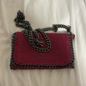 Metallic pink purse